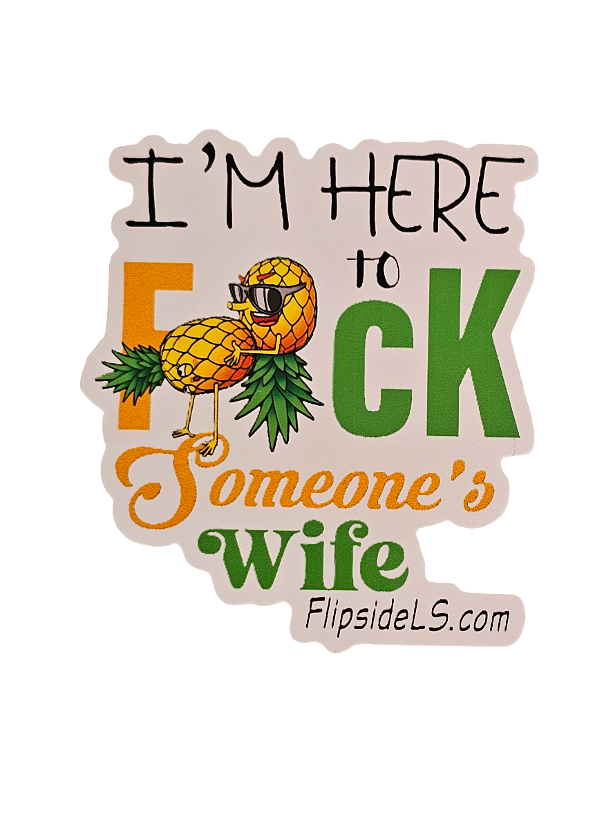 I'm here to F*ck someone's wife sticker